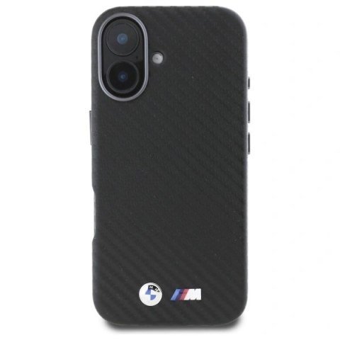 Etui BMW BMHCP16S23PUFWC Apple iPhone 16 hardcase Carbon Wrapped Metal czarny/black