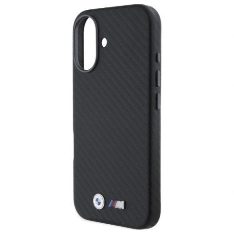 Etui BMW BMHCP16S23PUFWC Apple iPhone 16 hardcase Carbon Wrapped Metal czarny/black