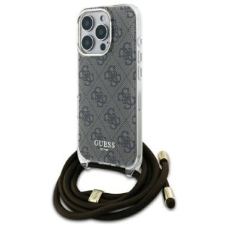 Etui na telefon Guess GUHCP16LHC4SEW iPhone 16 Pro brązowe 4G Print