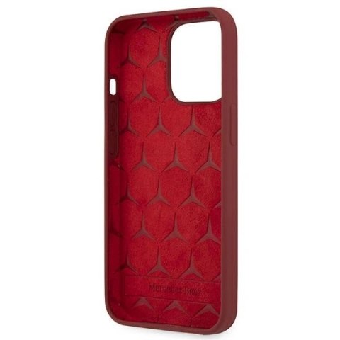 Etui Mercedes MEHCP13XSILRE Apple iPhone 13 Pro Max hardcase Silicone Line czerwony/red