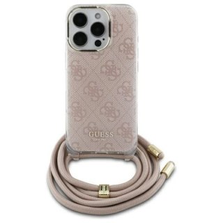 Etui na telefon Guess GUHCP16SHC4SEP Crossbody Cord różowy iPhone 16