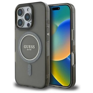 Etui na telefon Guess GUHMP16LHFGEREK iPhone 16 Pro MagSafe czarny