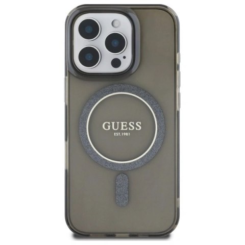 Etui na telefon Guess GUHMP16LHFGEREK iPhone 16 Pro MagSafe czarny