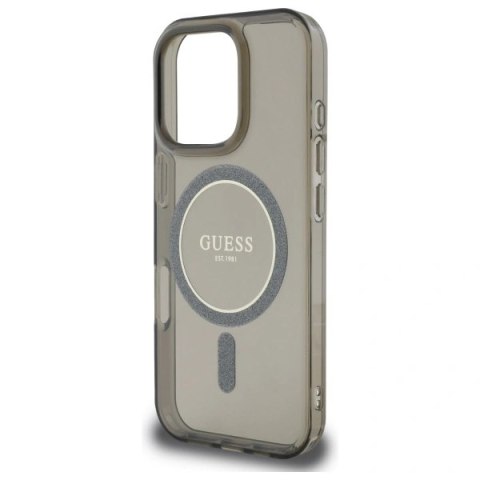 Etui na telefon Guess GUHMP16LHFGEREK iPhone 16 Pro MagSafe czarny