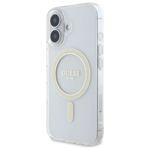 Etui na telefon Guess GUHMP16MHFGERET iPhone 16 Plus MagSafe Glitter