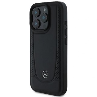 Etui na telefon Mercedes MEHCP16XARMBK iPhone 16 Pro Max skórzane czarne