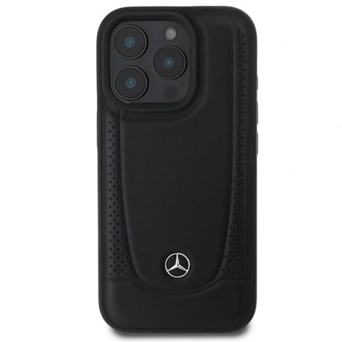 Etui na telefon Mercedes MEHCP16XARMBK iPhone 16 Pro Max skórzane czarne