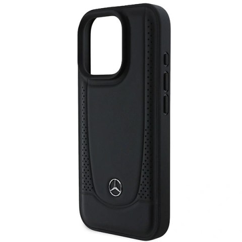 Etui na telefon Mercedes MEHCP16XARMBK iPhone 16 Pro Max skórzane czarne