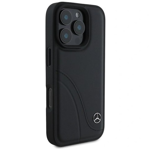 Etui na telefon Mercedes MEHCP16L23RBCSK iPhone 16 Pro skórzane czarne