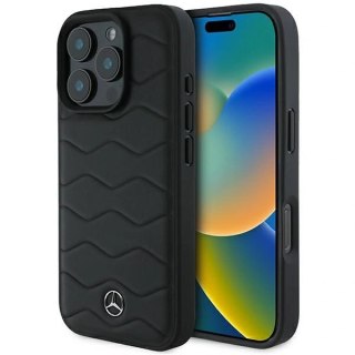 Etui na telefon Mercedes MEHCP16L23RWRSK iPhone 16 Pro czarne skórzane