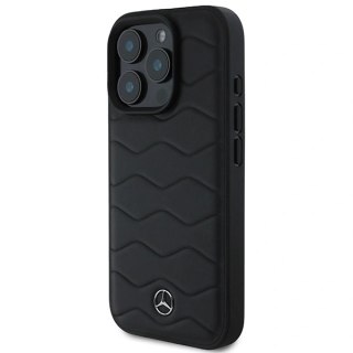 Etui na telefon Mercedes MEHCP16L23RWRSK iPhone 16 Pro czarne skórzane