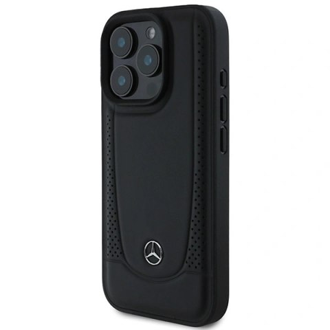 Etui na telefon Mercedes MEHCP16LARMBK Apple iPhone 16 Pro skórzane czarne