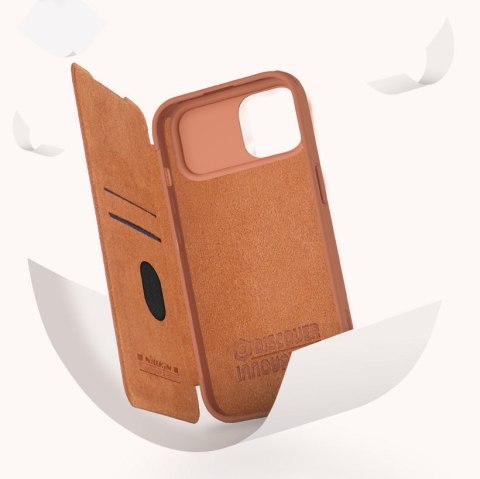 Etui z klapką Nillkin Qin Leather Pro z osłoną aparatu Apple iPhone 15 Pro Max czarne