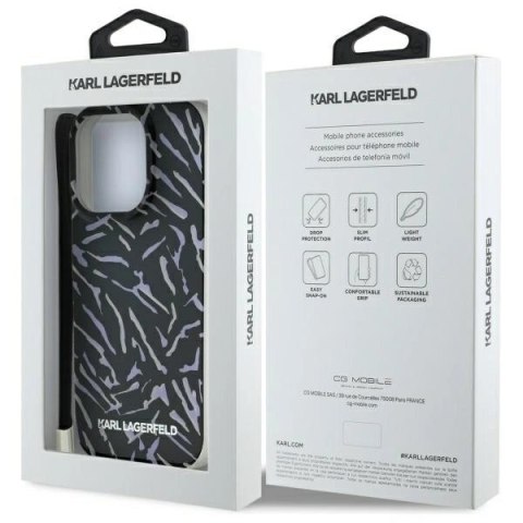 Etui na telefon Karl Lagerfeld KLHCP16LHZBPKCCU iPhone 16 Pro Zebra