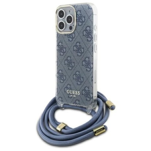 Etui na telefon Guess GUHCP16LHC4SEB iPhone 16 Pro Crossbody niebieskie