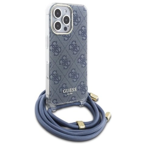 Etui na telefon Guess GUHCP16LHC4SEB iPhone 16 Pro Crossbody niebieskie