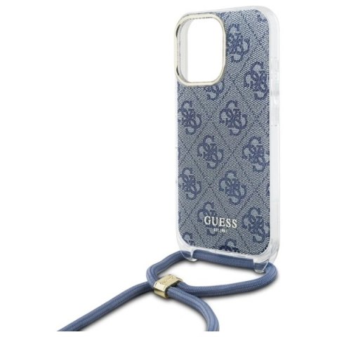 Etui na telefon Guess GUHCP16LHC4SEB iPhone 16 Pro Crossbody niebieskie