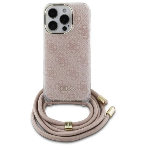 Etui na telefon Guess GUHCP16LHC4SEP iPhone 16 Pro Crossbody różowe