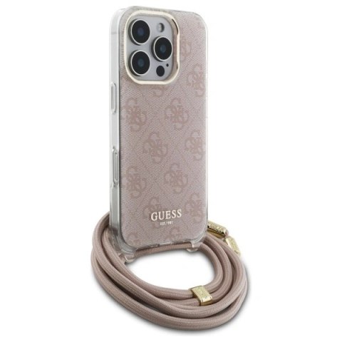 Etui na telefon Guess GUHCP16LHC4SEP iPhone 16 Pro Crossbody różowe