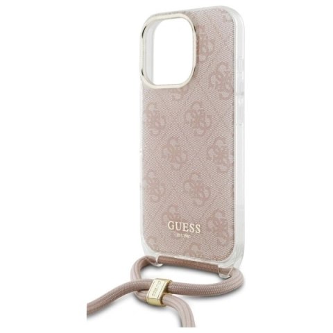 Etui na telefon Guess GUHCP16LHC4SEP iPhone 16 Pro Crossbody różowe