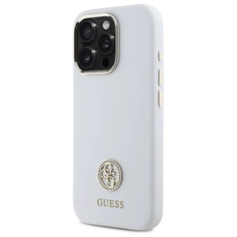 Etui na telefon Guess GUHCP16LM4DGPH iPhone 16 Pro silikonowe biały