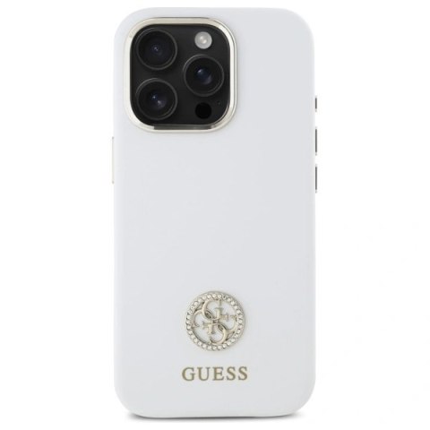 Etui na telefon Guess GUHCP16LM4DGPH iPhone 16 Pro silikonowe biały