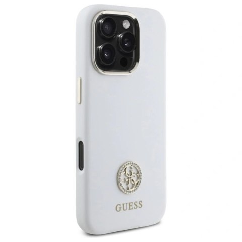 Etui na telefon Guess GUHCP16LM4DGPH iPhone 16 Pro silikonowe biały