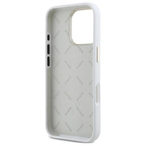 Etui na telefon Guess GUHCP16LM4DGPH iPhone 16 Pro silikonowe biały