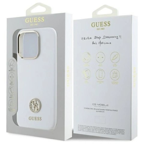 Etui na telefon Guess GUHCP16LM4DGPH iPhone 16 Pro silikonowe biały