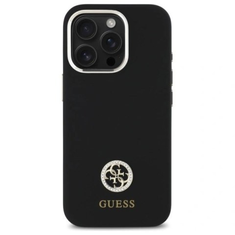 Etui na telefon Guess GUHCP16LM4DGPK iPhone 16 Pro silikonowe czarne