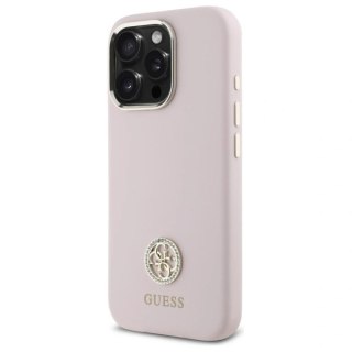 Etui na telefon Guess GUHCP16LM4DGPP iPhone 16 Pro różowe silikonowe