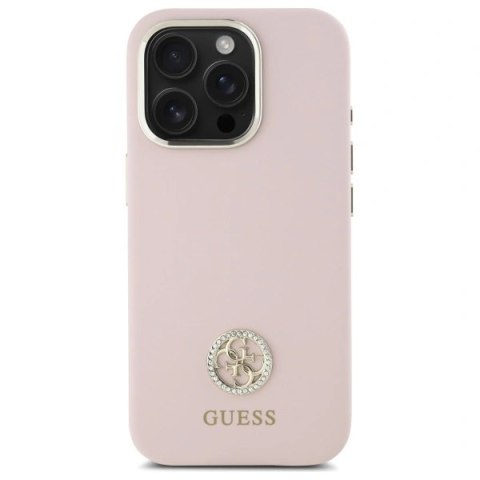 Etui na telefon Guess GUHCP16LM4DGPP iPhone 16 Pro różowe silikonowe