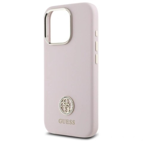 Etui na telefon Guess GUHCP16LM4DGPP iPhone 16 Pro różowe silikonowe