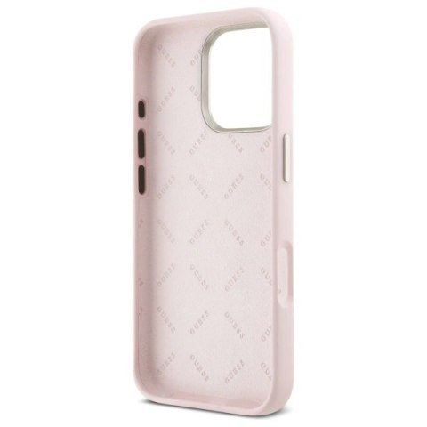 Etui na telefon Guess GUHCP16LSMBSLP iPhone 16 Pro różowe silikonowe