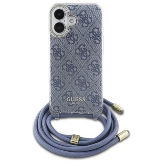 Etui na telefon Guess GUHCP16SHC4SEB iPhone 16 hardcase Crossbody niebieski