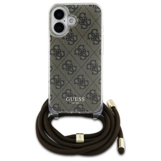 Etui na telefon Guess GUHCP16SHC4SEW iPhone 16 Crossbody brązowe