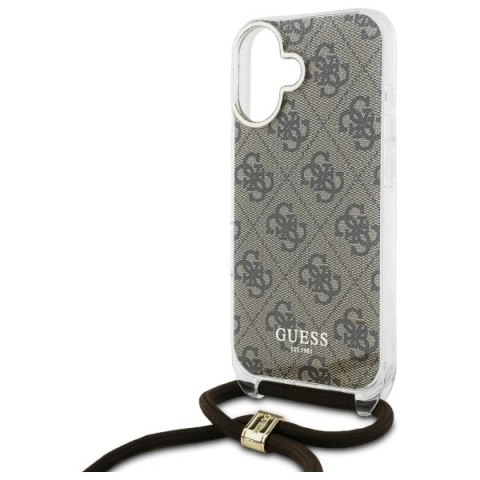 Etui na telefon Guess GUHCP16SHC4SEW iPhone 16 Crossbody brązowe