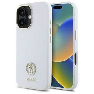 Etui na telefon Guess GUHCP16SM4DGPH iPhone 16 silikonowe biały