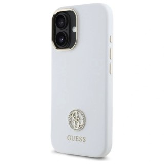 Etui na telefon Guess GUHCP16SM4DGPH iPhone 16 silikonowe biały