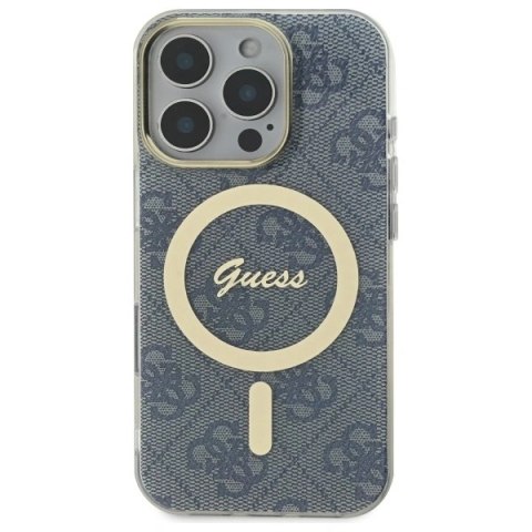 Etui na telefon Guess GUHMP16LH4STB do iPhone 16 Pro MagSafe niebieskie