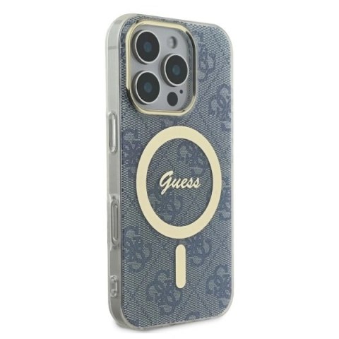 Etui na telefon Guess GUHMP16LH4STB do iPhone 16 Pro MagSafe niebieskie