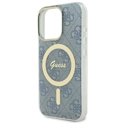 Etui na telefon Guess GUHMP16LH4STB do iPhone 16 Pro MagSafe niebieskie