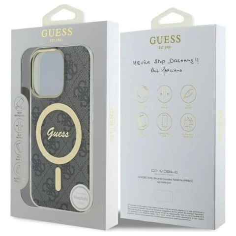 Etui na telefon Guess GUHMP16LH4STK iPhone 16 Pro MagSafe czarny