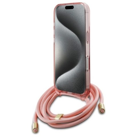 Etui na telefon Guess GUHMP16LHCTSGNSP Apple iPhone 16 Pro różowy