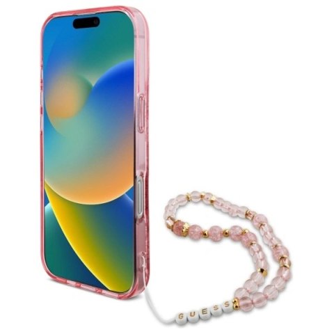 Etui na telefon Guess GUHMP16LHFWBRCESP iPhone 16 Pro MagSafe różowe