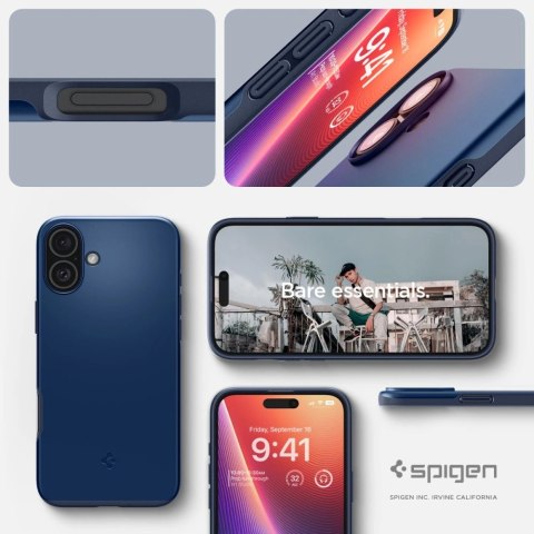 Etui Spigen Thin Fit Mag MagSafe Apple iPhone 16 Navy Blue