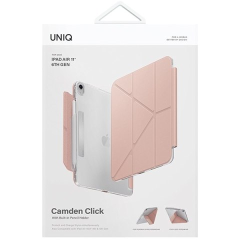 Etui UNIQ Camden Click Apple iPad Air 11" 2024 (6. generacji) różowy/blush pink