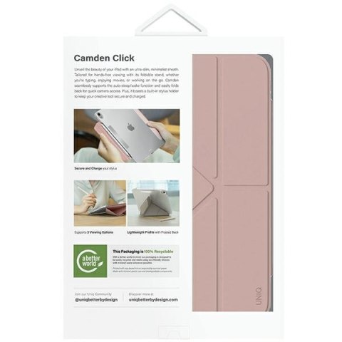 Etui UNIQ Camden Click Apple iPad Air 11" 2024 (6. generacji) różowy/blush pink