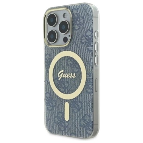 Etui na telefon Guess GUHMP16XH4STB iPhone 16 Pro Max MagSafe niebieskie