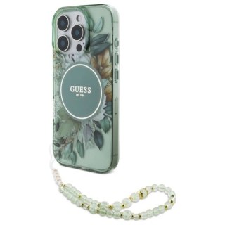 Etui na telefon Guess GUHMP16XHFWBRCESN iPhone 16 Pro Max zielone